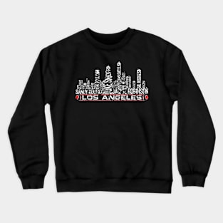 Los Angeles Baseball Team All Time Legends, Los Angeles City Skyline Vintage Crewneck Sweatshirt